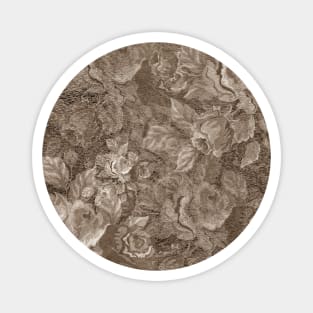 Brown Rose Pattern Magnet